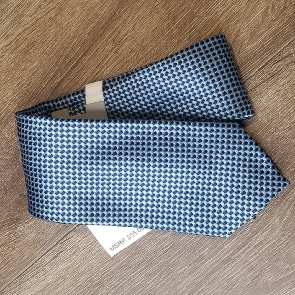 Perry Ellis Portfolio Navy Bayou Mini Tie